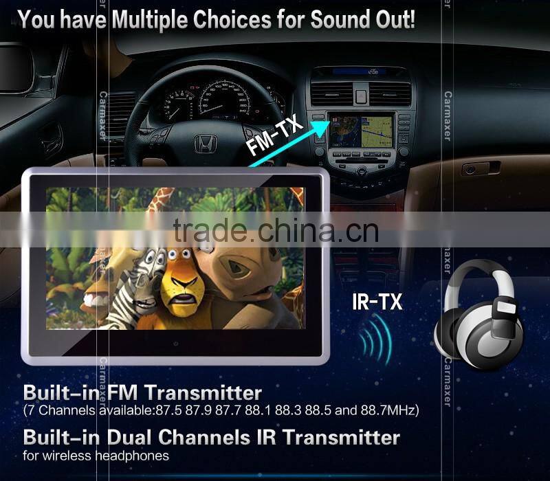 10.1 inch/9 inch headrest dvd player for ix35 with wireless game