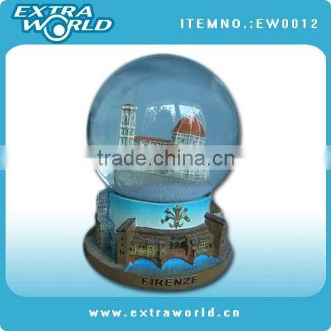 resin dolphin snow ball souvenir for tourist