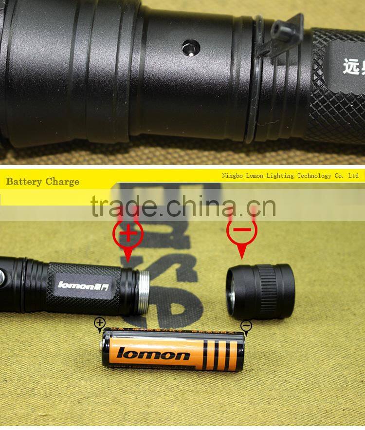 Wholesale 300m Military Hunting Rechargeable Flashlight 18650 Rechargeable Battery Torch Light