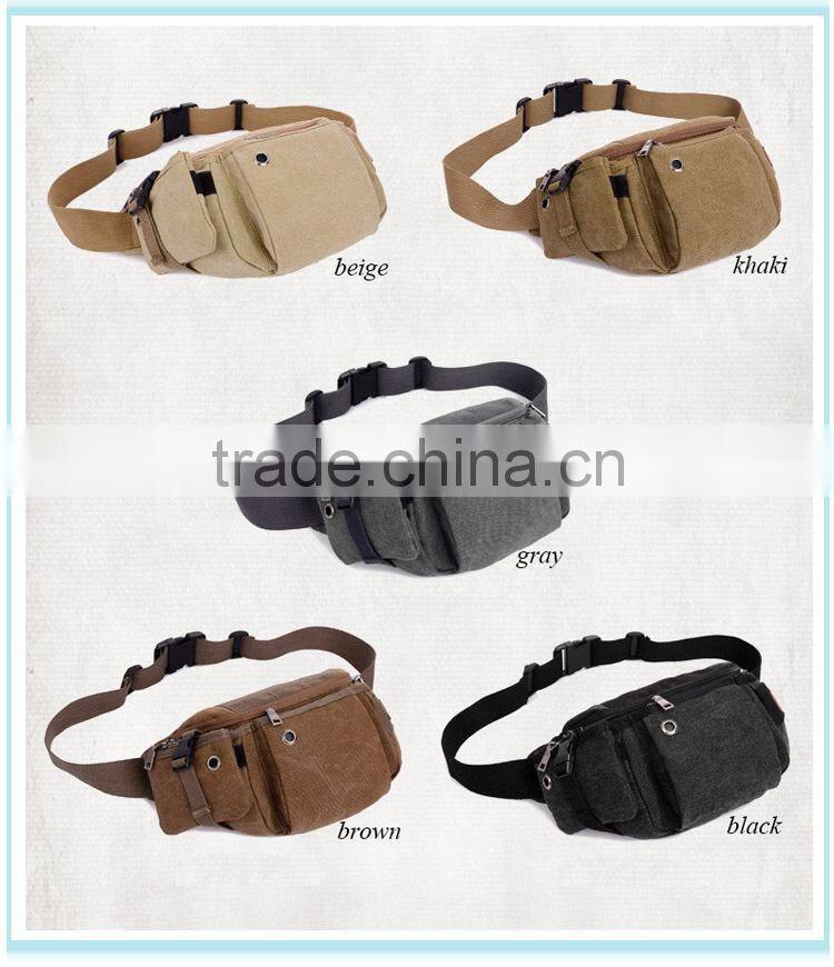 wholesale cheap vintage canvas bags cycling waist bag