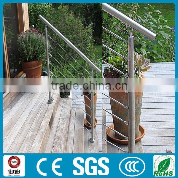 Deck and Balcony Stainless Steel cable railing handrails design