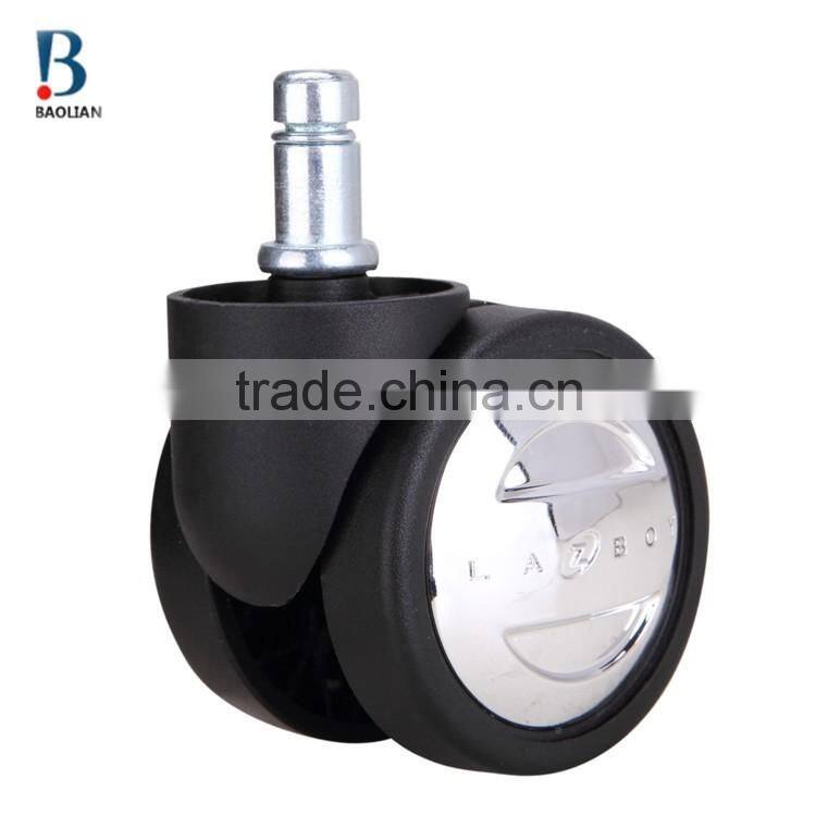 BL bravo swivel black durable 60mm heavy-duty glittering moon nylon caster for office furniture