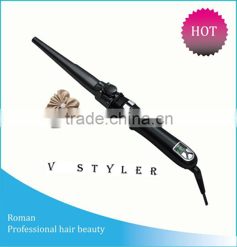 2 in 1 conical hair curling iron and har straightener RM-69