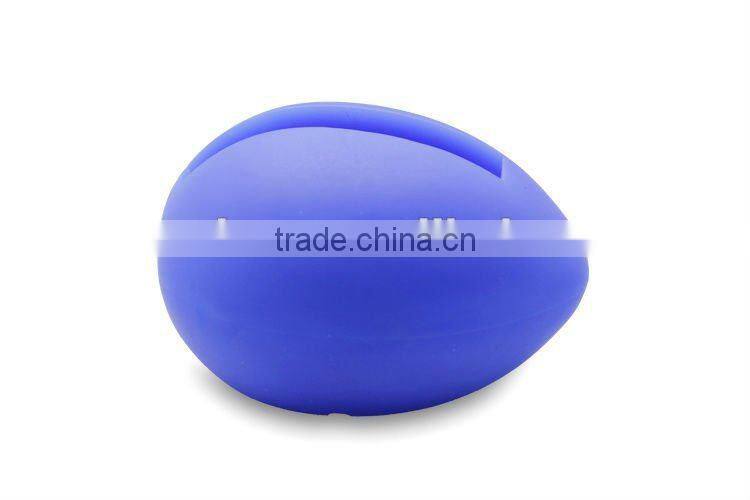 egg shape silicone horn stand speaker for iphone 4/4s