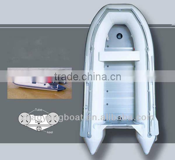 3.3m 5 persons sports inflatable boat with aluminum floor
