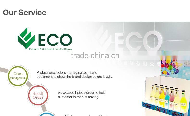 Pop Retail 3 Layer Book Cardboard Display Stand For Book Stores