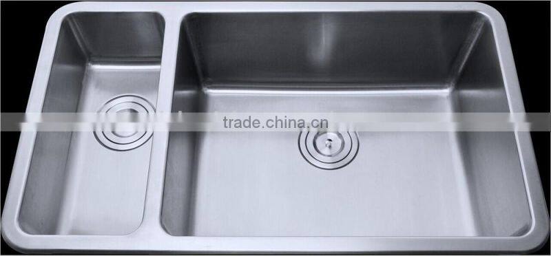 Double Bowls Sink With Drainer For Small Kitchen Designs