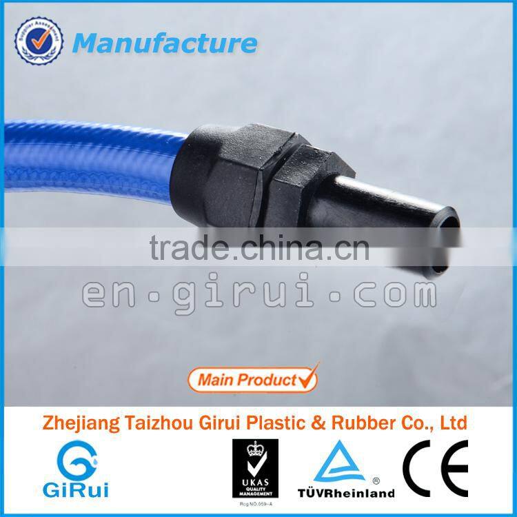Fiber braided soft rubber tubing with connector