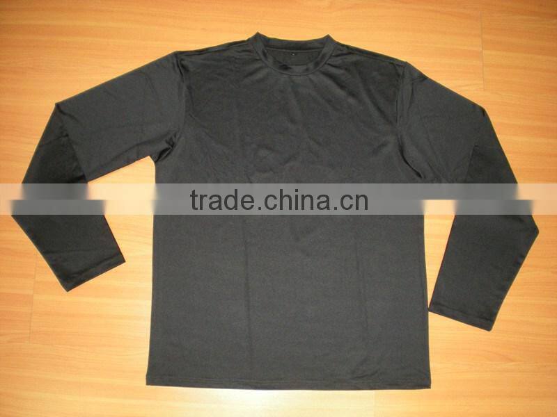 2016 Mens slim fit running shirts long sleeves