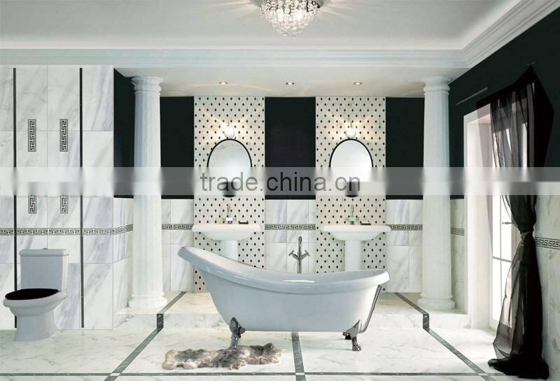 white micro crystal floor tile, luxury glass porcelain marble look tiles glazed grey vein