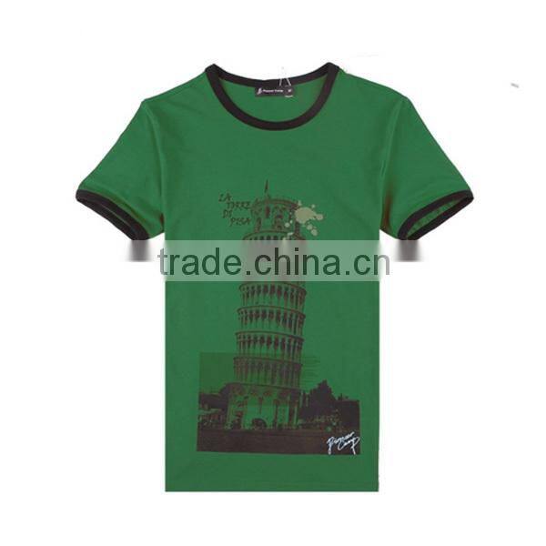 2014 Latest Style Premuim Cotton Manufactory Short Sleeve T shirts Free Sample (lyt010039)