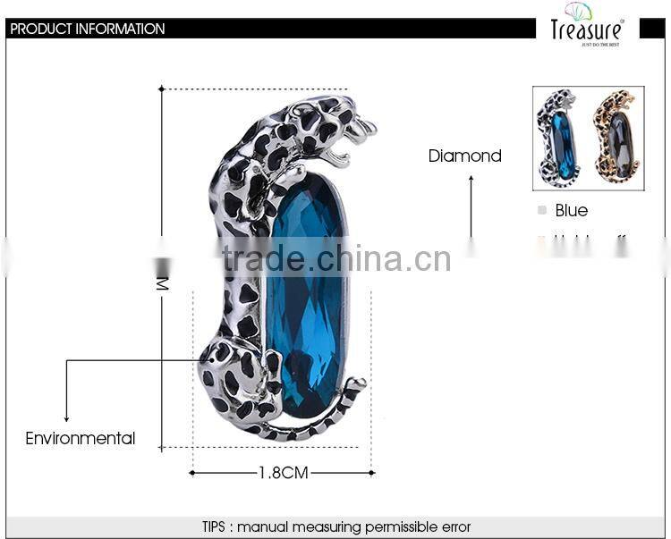 Hot selling new fashion men's brooch, sexy Leopard and big rhinestone brooch