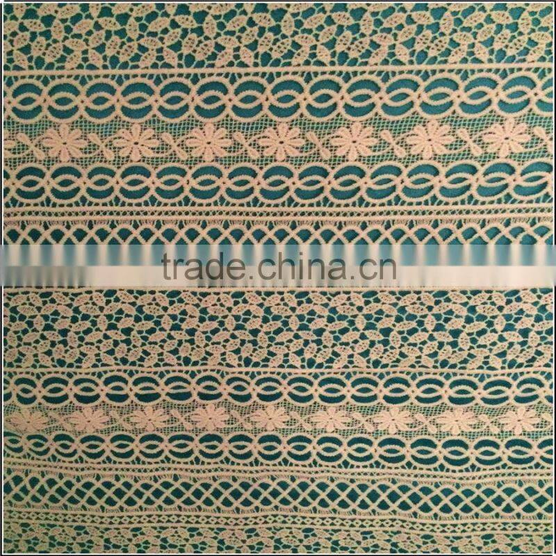 Embroidery water soluble white dress lace