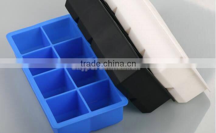CUBED ICE Maker Large Cube Square Tray Molds Whiskey Ball Cocktails Silicone Big