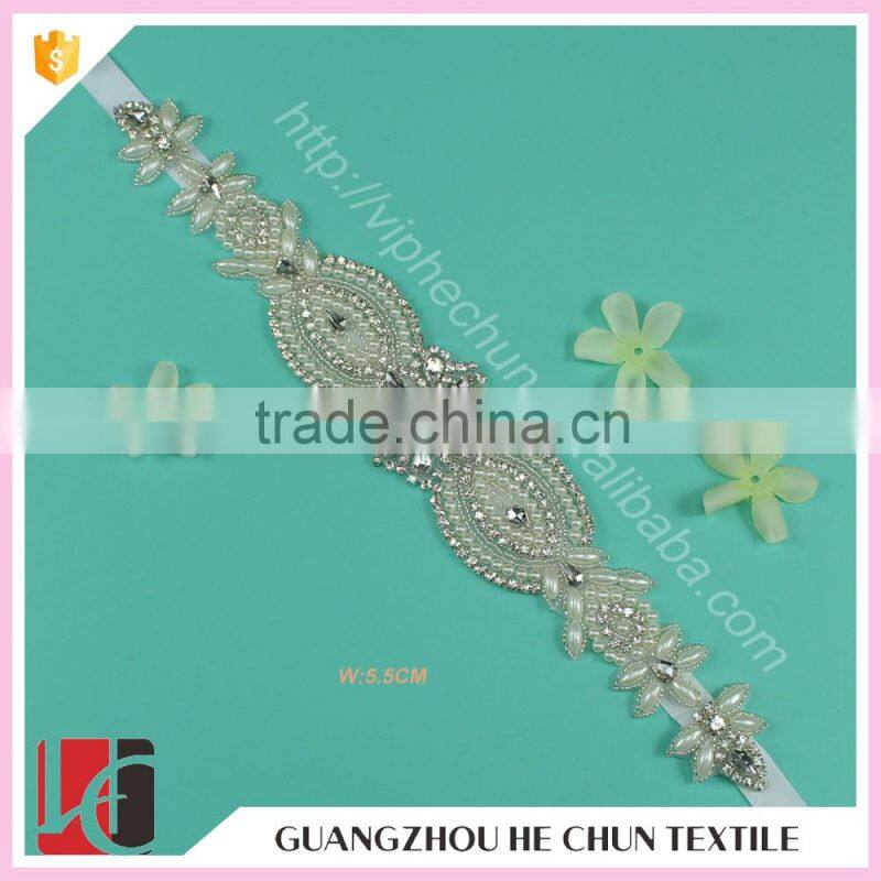 HC-7461-1 Hechun 2016 Factory Price Decorative Pearl Beaded Trim for Dresses