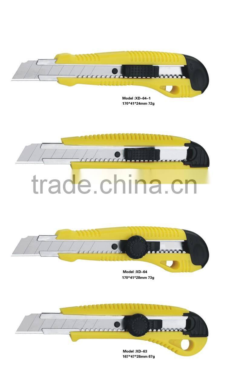 18mm utility knife, cutter,single blade,plastic handle