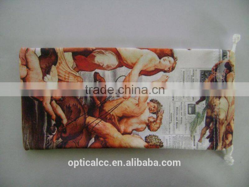 100% Polyester Digital Printing Microfiber Sunglasses Pouch