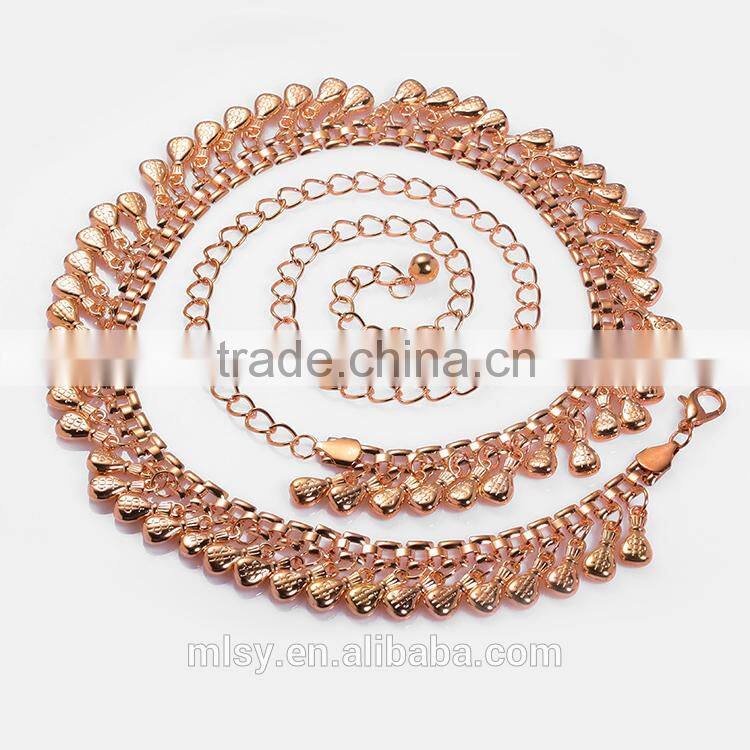 Fancy baraka gold plated body chain champagne Brightness F1-80153