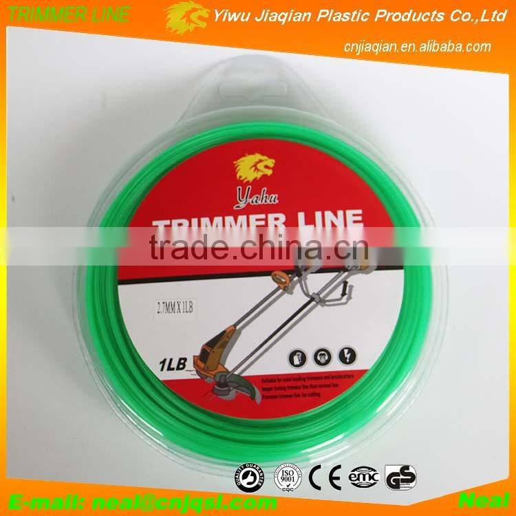Nylon Trimmer line 2.7 X1LB Star Shape Grass Cutter Trimmer Line Grass Trimmer Line With Donuts Blister