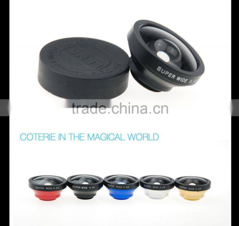 Universal Circular Clamp 0.4x super wide angle lens Wide Angle Camera Lens Optical Lens circle clip lens for iPhone 5 4 4S Samsu