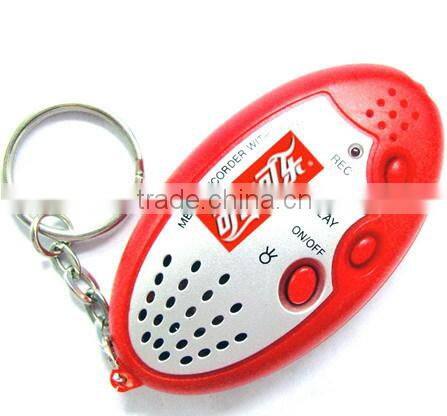 LED lamp style voice recordings key chain, Cheap keychain promotional gifts custom