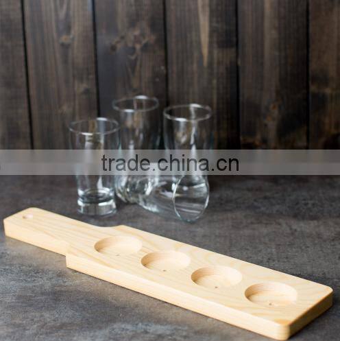 unfinished cheap wood wooden bear bottle service trays