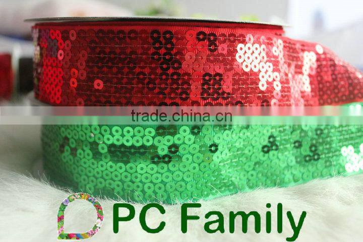 1.5 inch round sequin grosgrain ribbon