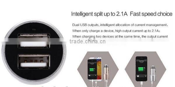 Whoesale Smart Mini Safety Hammer Car Charger with 2 port, Portable 12V Micro USB Adaptor for Charging