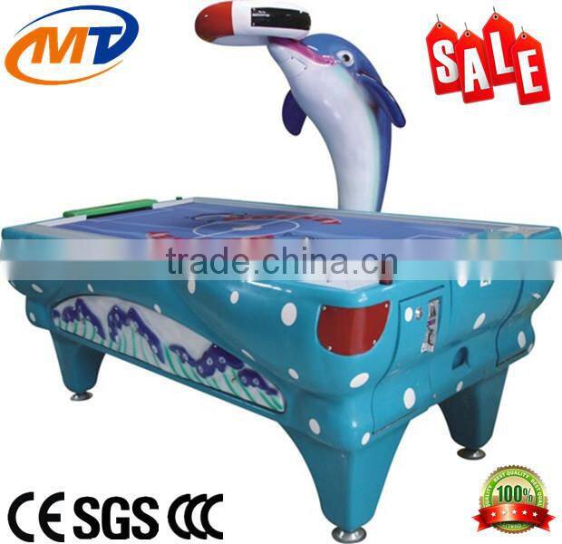 Elephant CE Approved coin operated air hockey table game machine with LED lights for amusement park