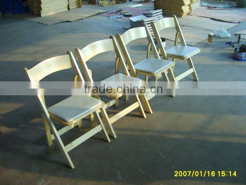 Used Solid Wood Party Folding Table And Chairs