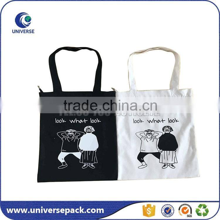 Custom printed canvas bags cotton for shopping
