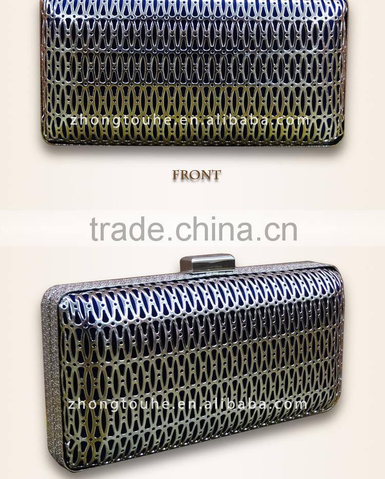Wholesale women fashion metal evening clutch box