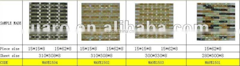 Matt mixture crystal porcelain dark color mosaic tile