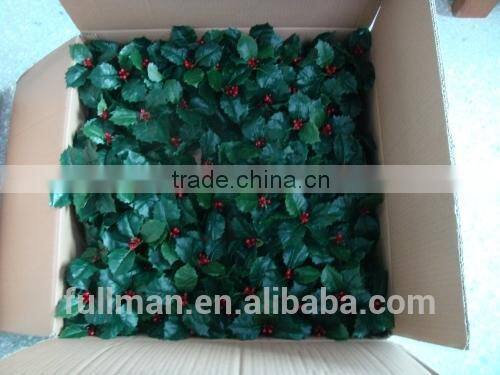 Plastic Red Berries/Holly Artificial Potted Flowers