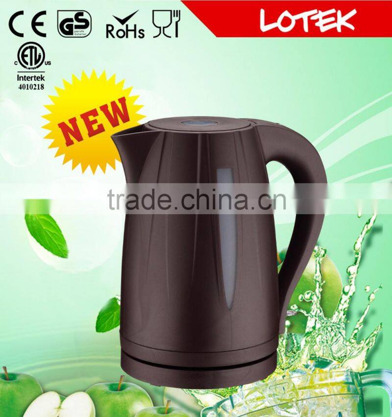 striking bule LED 1.7L plastic kettle with CE CB GS