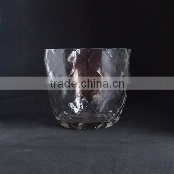 Food Grade Bar Use 2100 ML Glass Ice Bucket For Beer