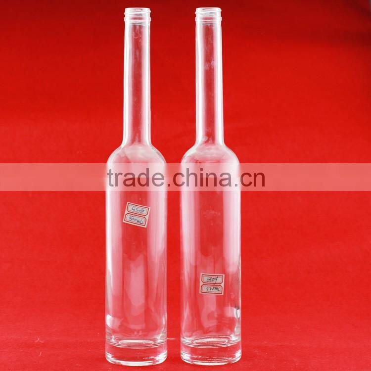 low cheap glass material bottles ice wine bottles 700ml aluminum metal cap bottles