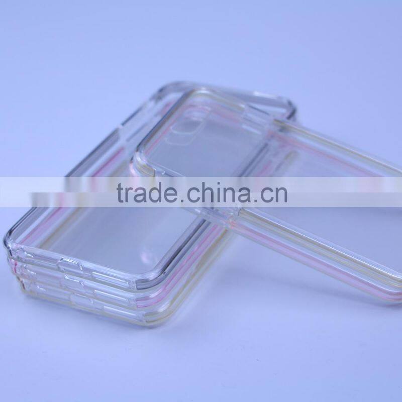 for iphone 6s with shockproof frame tpu case,1.2mm transparents color