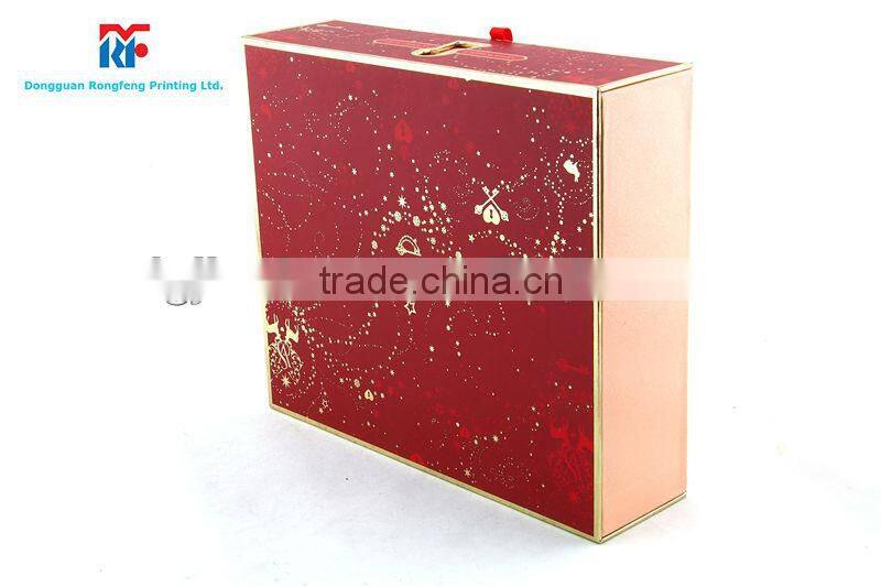 Red color rigid paper box with tray for Lotion