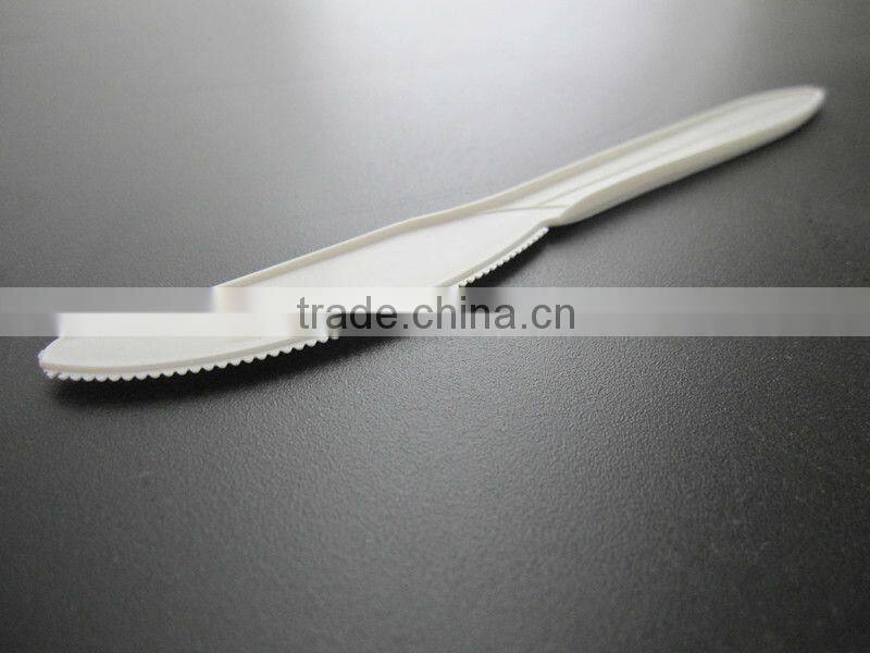 Biodegradable disposable plastic and corn starch knife SGS FDA EN13432 ok biobased