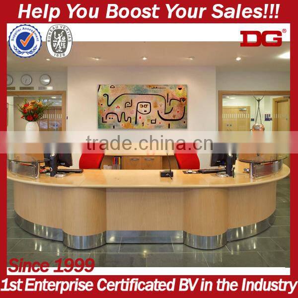 Stainless steel reception front beauty salon reception counter