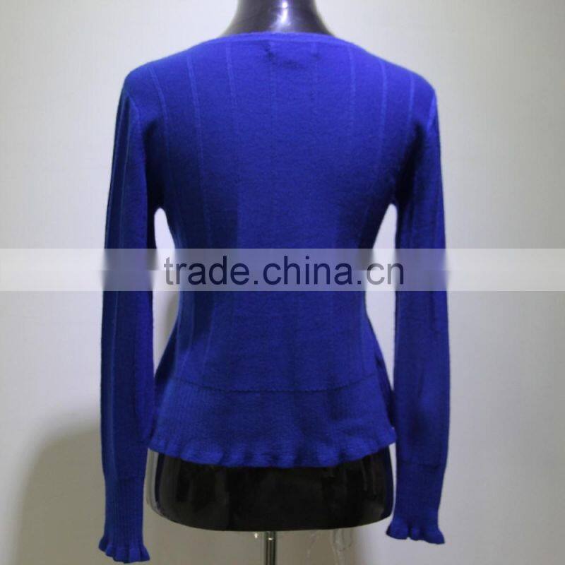 2016 New fashion design winter knitted women cashmere sweater from factory