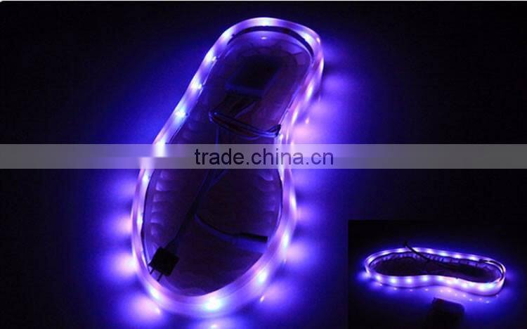 5v 24leds rechargable USB SMD3528 led shoes strip light