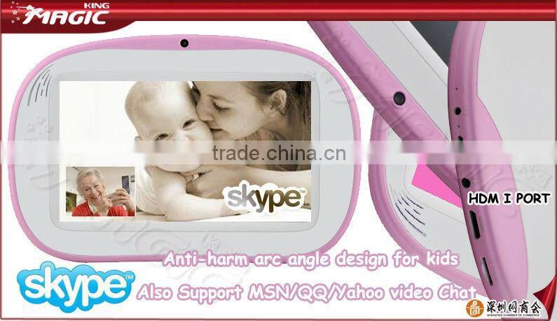 Cute kids tablet genesis 7 inch with study material