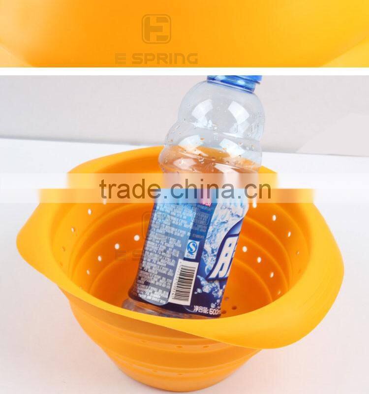 Innovative Kitchen Tools Collapsible Silicone Fruit Stainer Colander