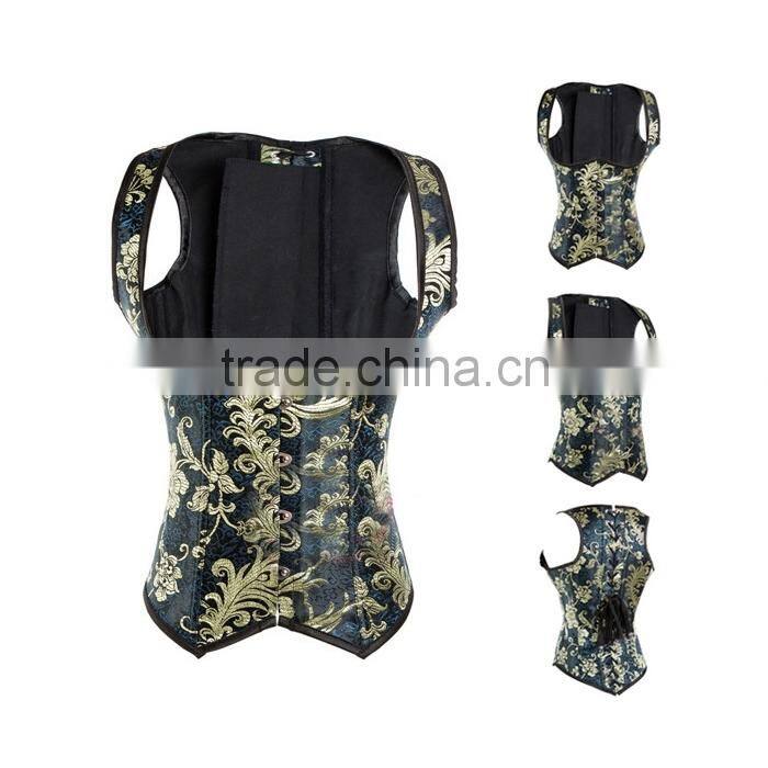 2015 new fashion vintage waist training corsets for women plus size sexy corsets bustiers casual underbust corsets wholesale