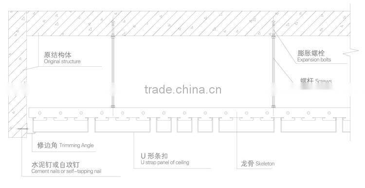 Exhibition Center Ceiling Design of Aluminum U Tube Composite Material