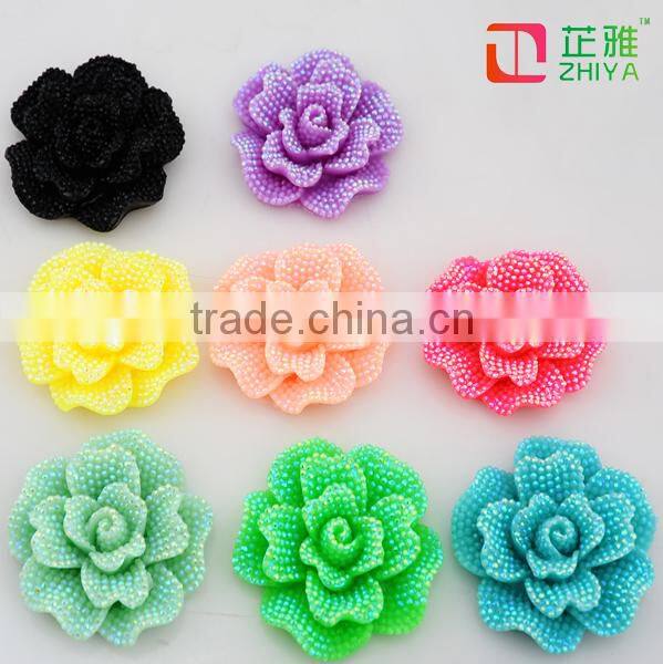 China alibaba fashion flatback resin flower beads