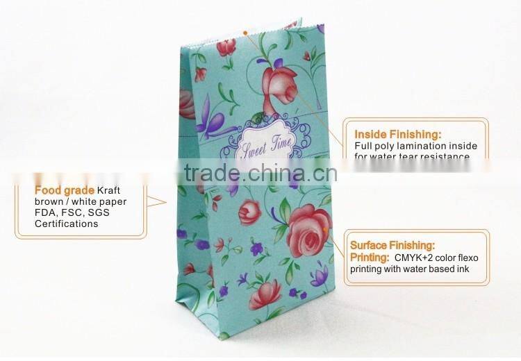 Shipping from China French Fries paper bag Greaseproof assorted color paper bag