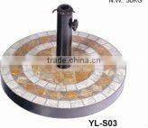 metal outdoor mosaic umbrella base